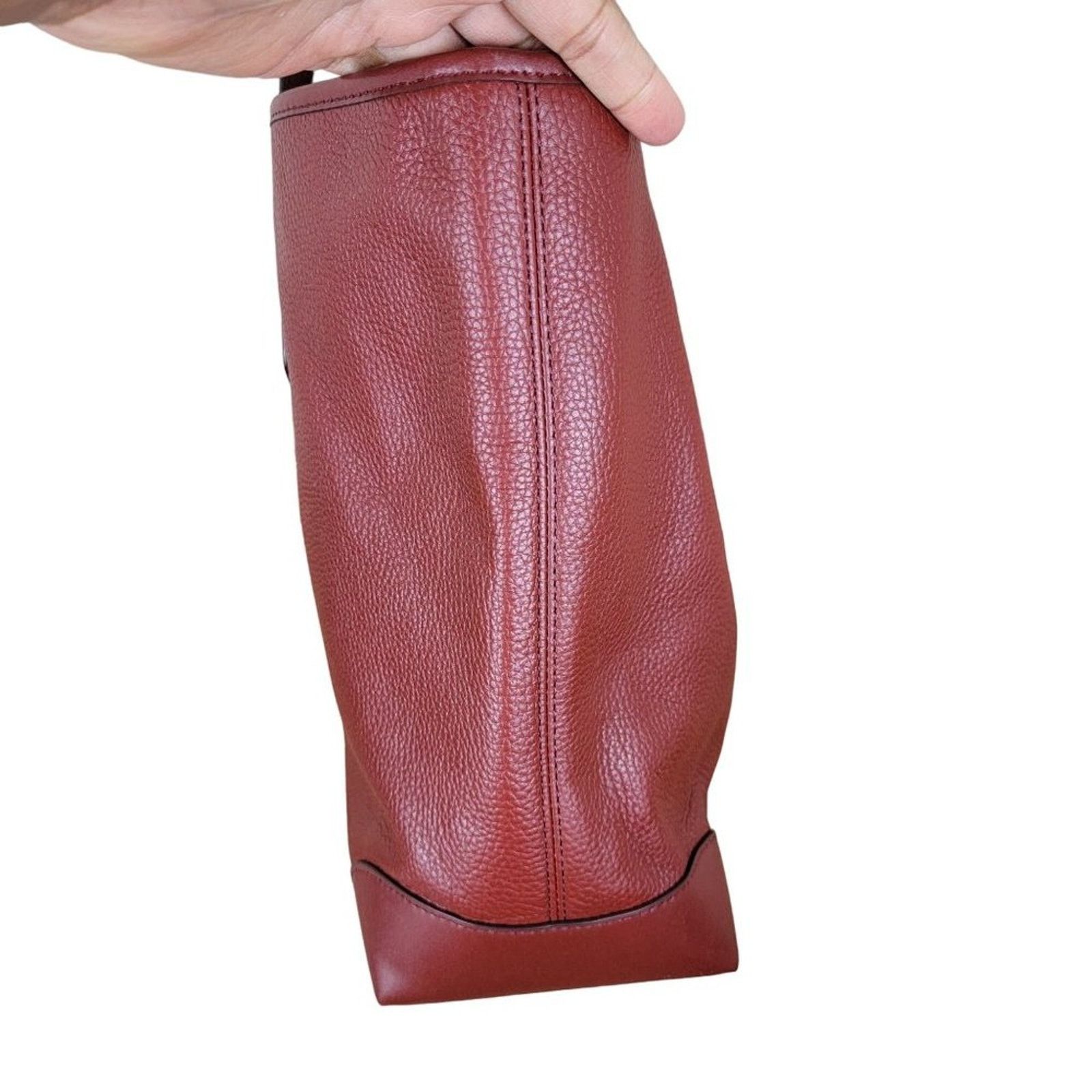 Michael Kors Michael Kors Extra Large Burgundy Leather Saylor Tote Bag Size ONE SIZE - 8 Thumbnail