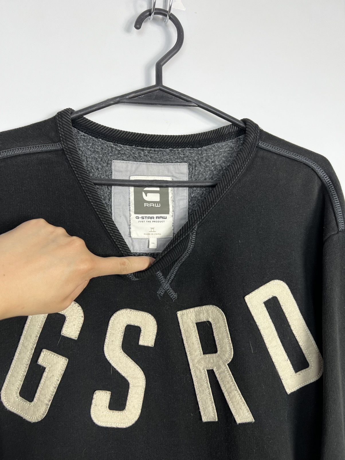 G-Star Sweatshirt G-Star RAW Big Logo Black Size US XXL / EU 58 / 5 - 2 Thumbnail