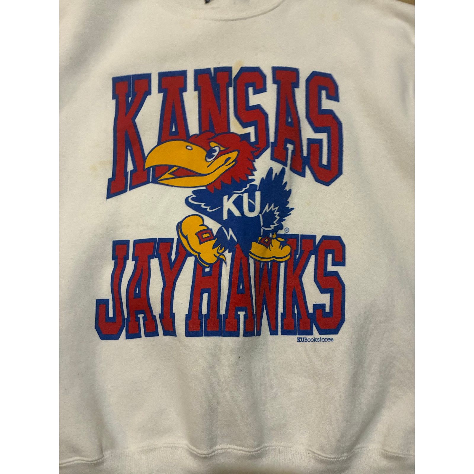 Jansport Vintage Kansas Jayhawks White Sweatshirt Jansport Large Size US L / EU 52-54 / 3 - 2 Thumbnail