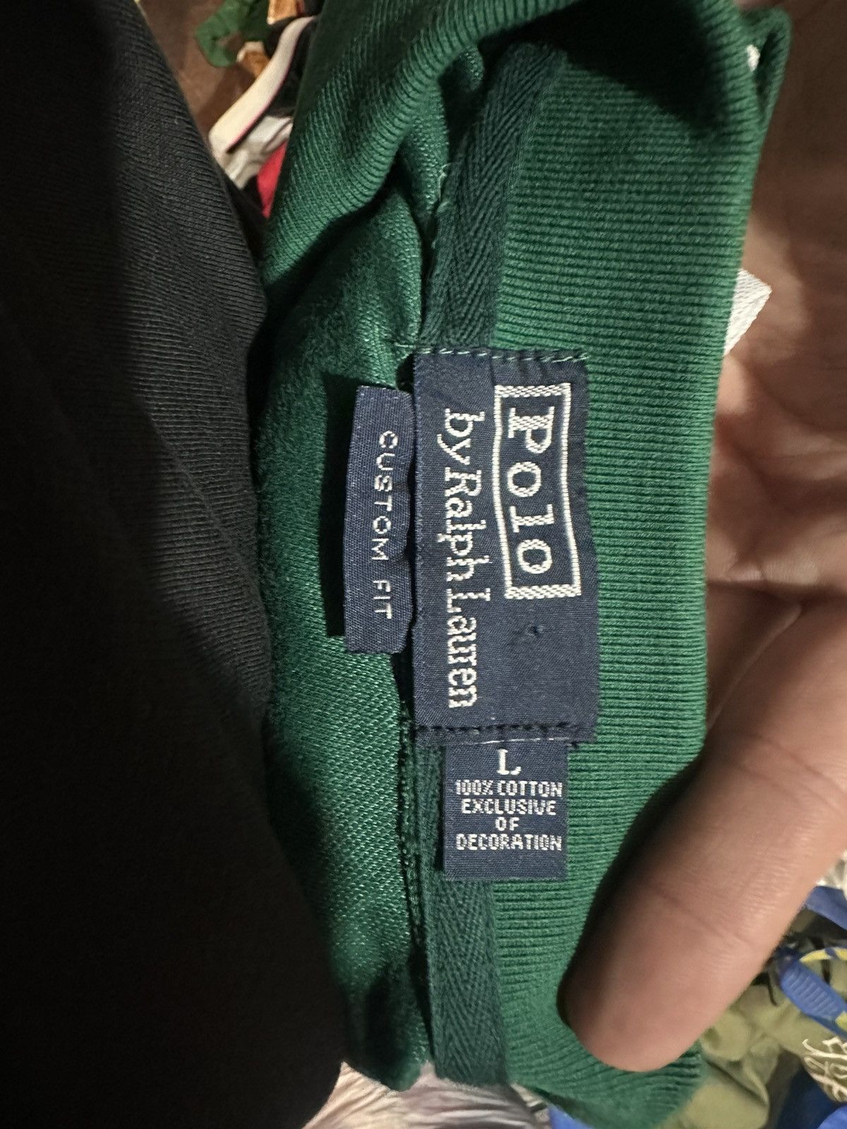 Polo Ralph Lauren × Vintage Vintage polo Ralph Lauren Italy big logo green rare size L Size US L / EU 52-54 / 3 - 5 Thumbnail
