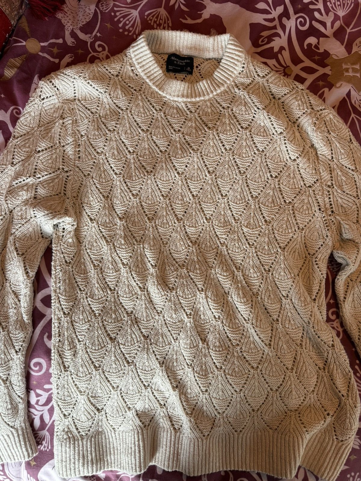Abercrombie & Fitch Men’s Abercrombie and Fitch white sweater Size US M / EU 48-50 / 2 - 1 Thumbnail