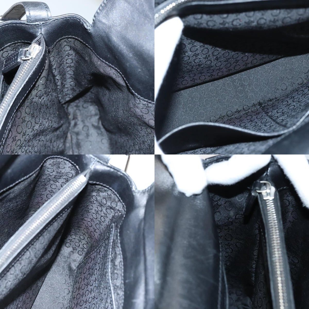 Celine CELINE C Macadam Canvas Hand Bag Black Size ONE SIZE - 12 Thumbnail