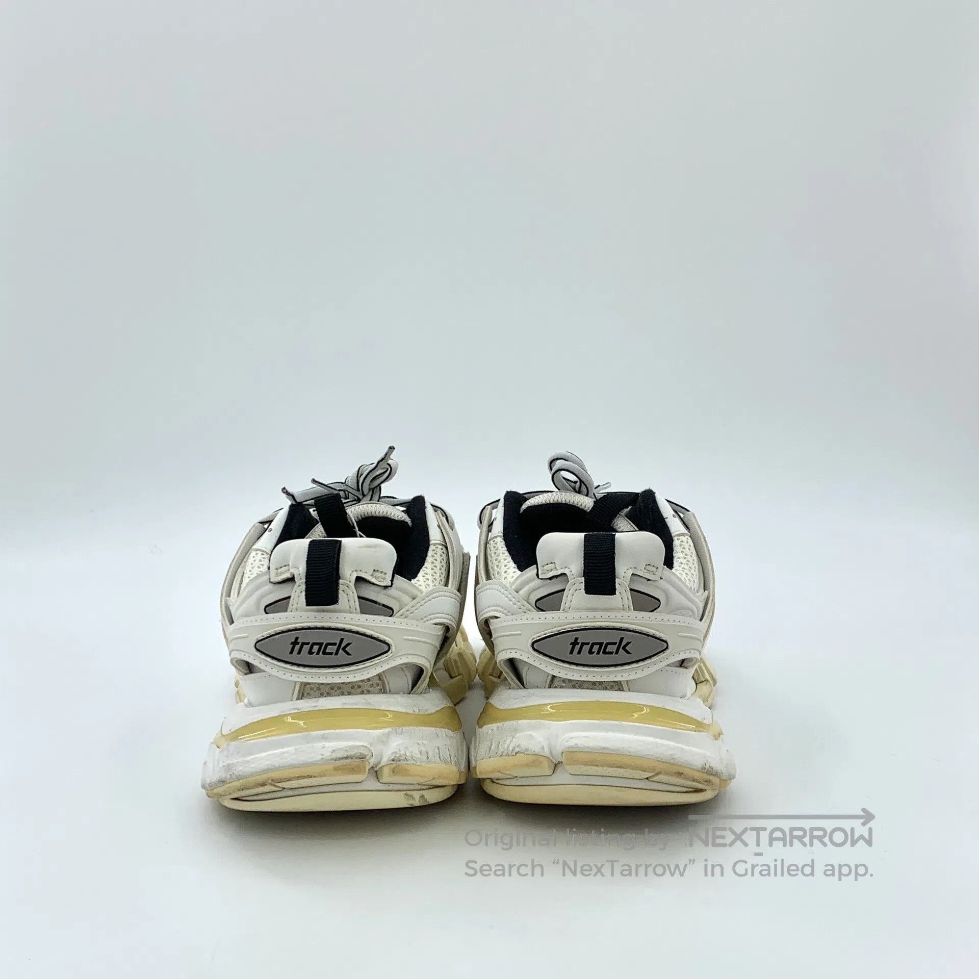 Balenciaga Balenciaga White fabric lace-up casual flat sneakers| Size US 5 / EU 37 - 4 Thumbnail