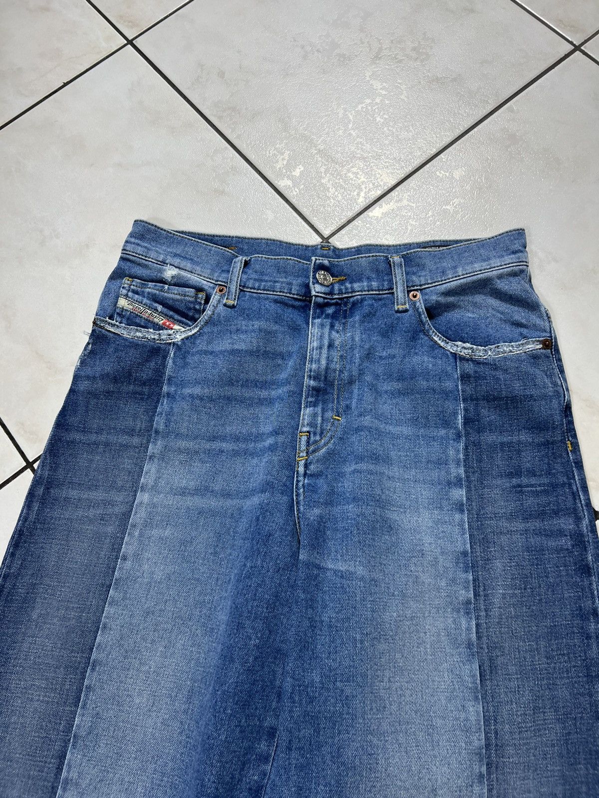 Diesel Diesel Widee-x baggy denim jeans pants wide patchwork washed Size 30" / US 8 / IT 44 - 3 Thumbnail