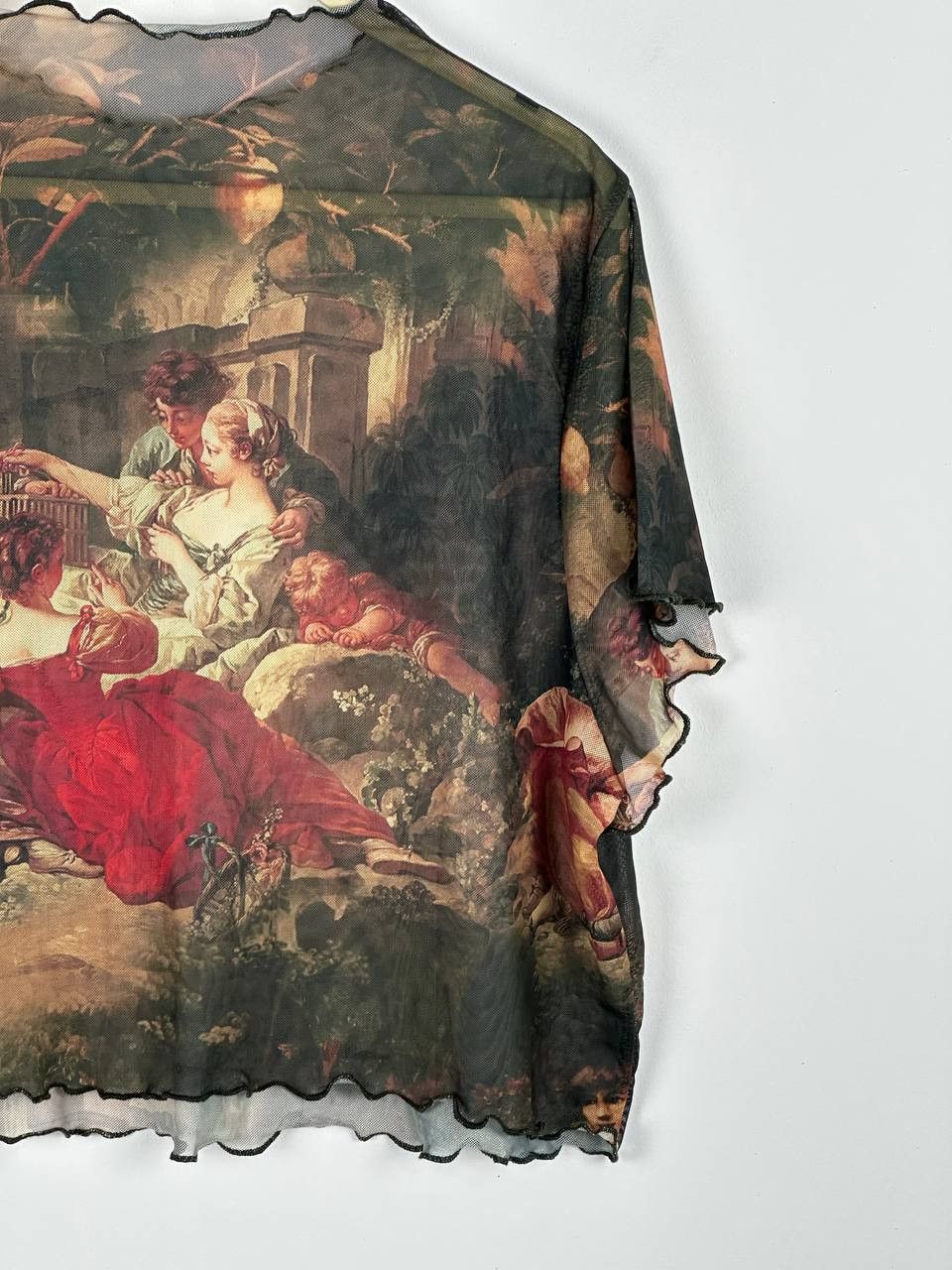 Designer × Japanese Brand Avantgarde Mesh Printed Graphic Renesanse Art Tank Top Size ONE SIZE - 9 Thumbnail