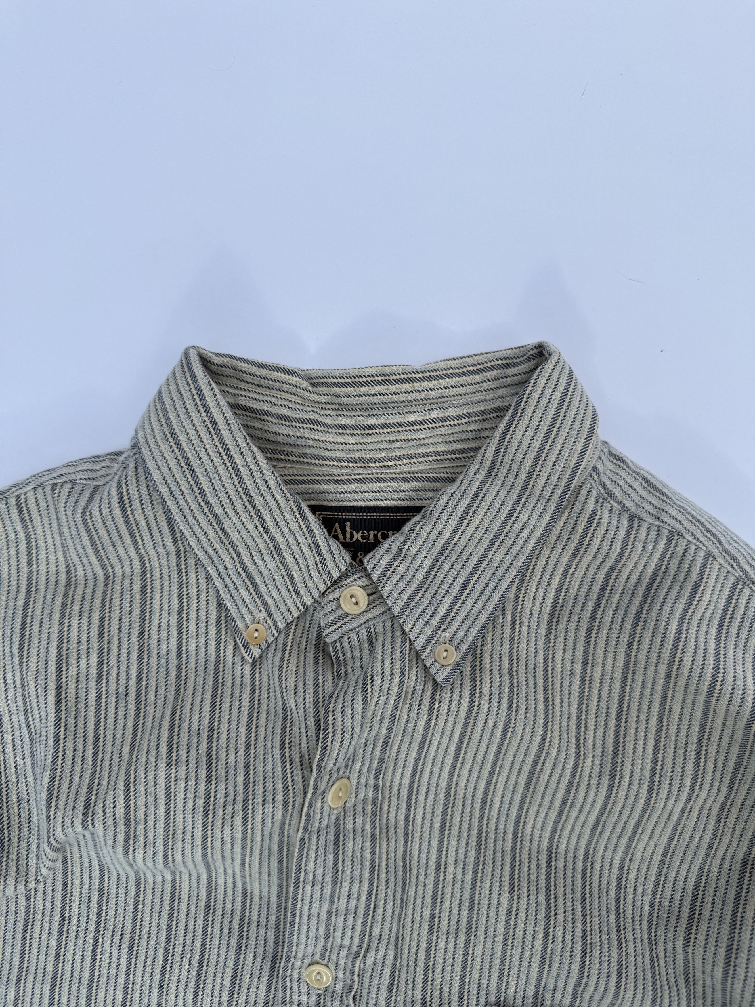 Abercrombie & Fitch Vintage Abercrombie & Fitch 'The Big Shirt' Striped Flannel Size US L / EU 52-54 / 3 - 3 Thumbnail