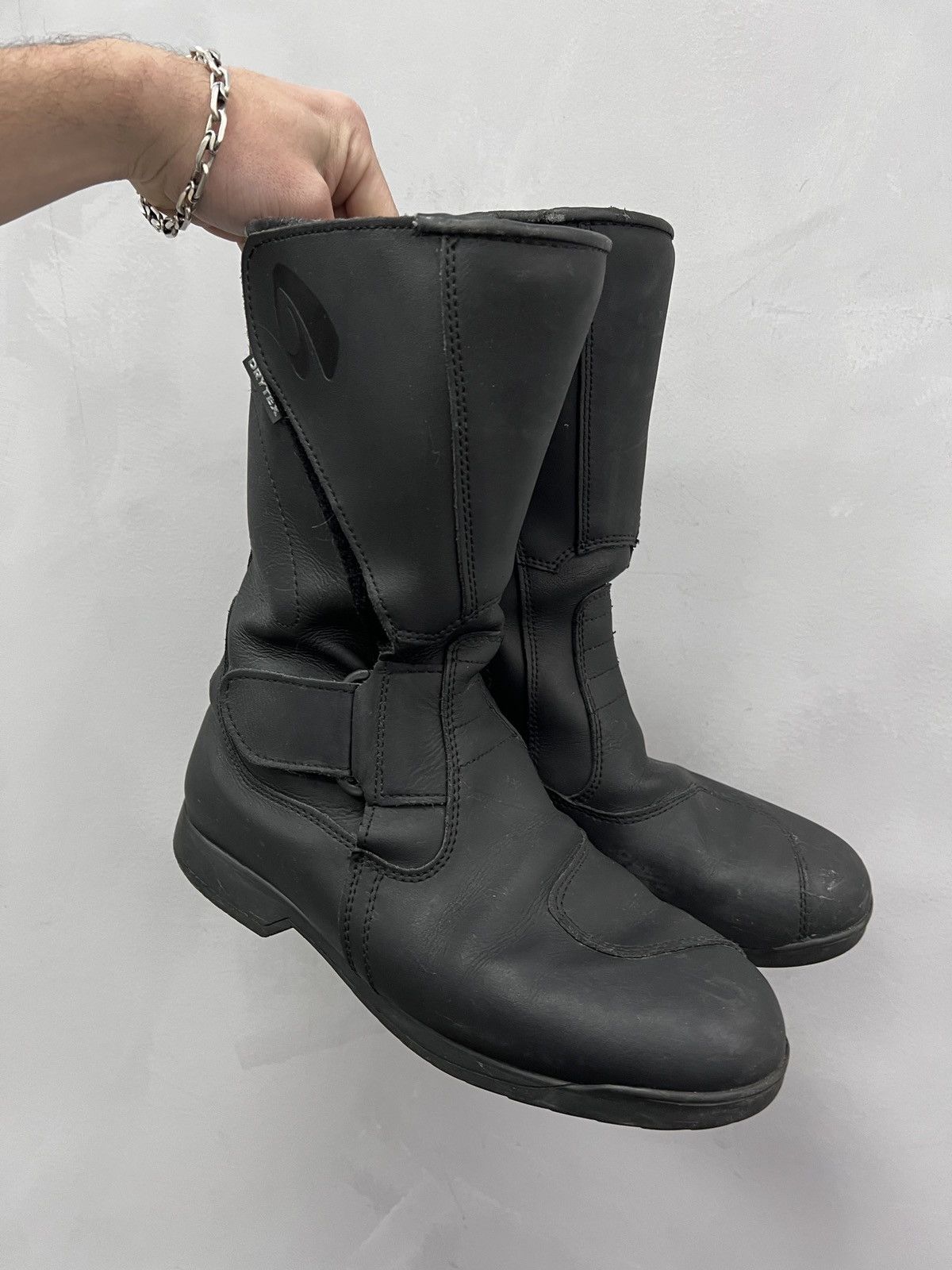 Vintage RACING MOTO LEATHER HIGH margiela style boots shoes Size US 10 / EU 43 - 1 Thumbnail