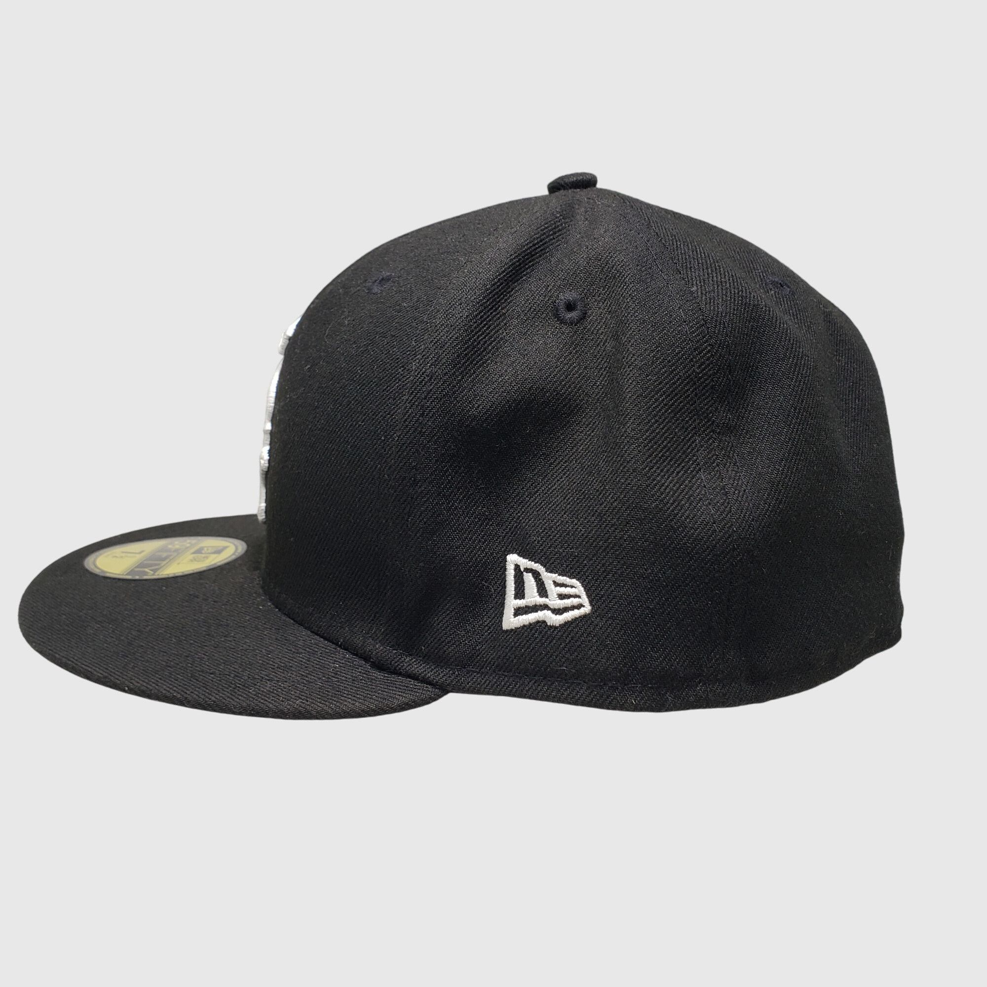 New Era New Era 59FIFTY Chicago White Sox Hat 7 1/2 Black Fitted Cap Size ONE SIZE - 3 Thumbnail