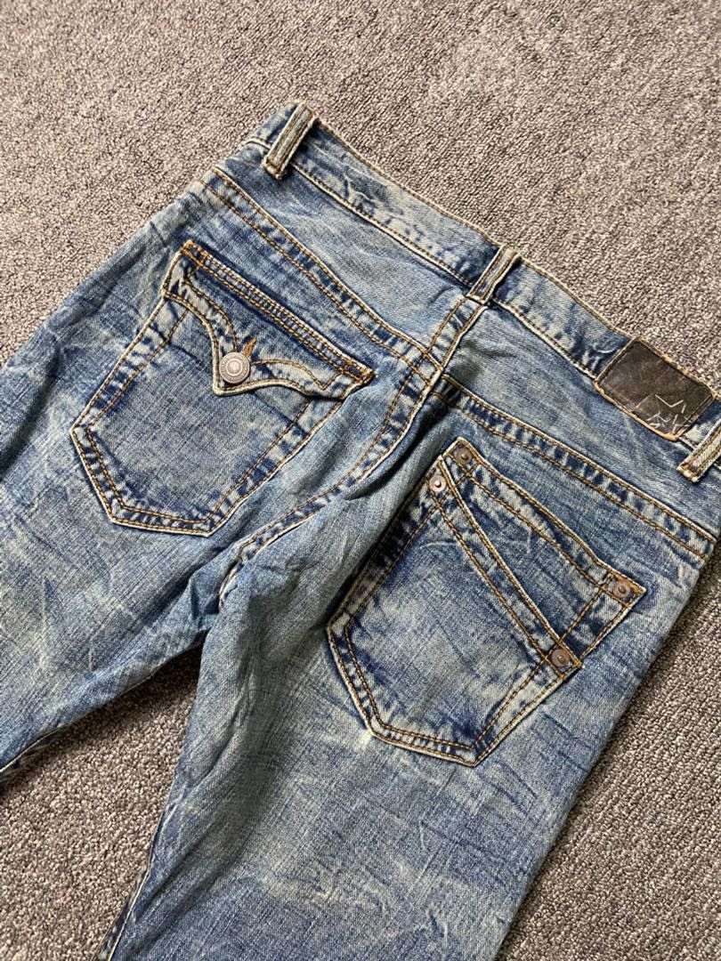 Japanese Brand Rattle Trap Brand Distressed Denim Ripped Jeans (205) Size US 33 - 2 Thumbnail