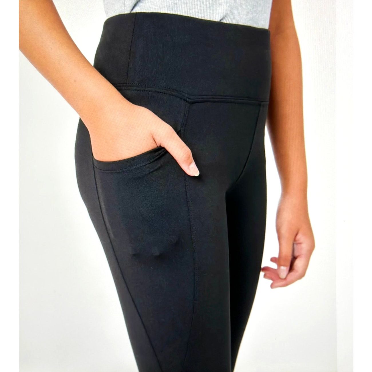 Other Justice Mesh Cut Out Full Length Leggings Black kids M (10) Size 32" / US 10 / IT 46 - 3 Thumbnail