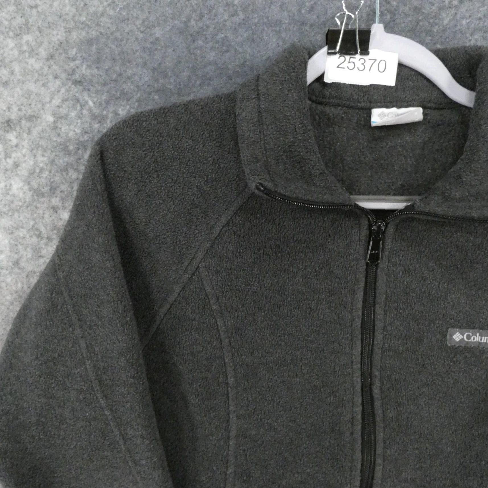 Logo 7 Columbia Jacket Womens Medium Dark Gray Zip Up Fleece Pockets w Logo Size M / US 6-8 / IT 42-44 - 3 Thumbnail