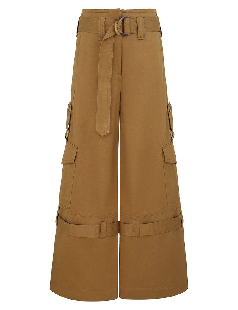 Zimmermann oc11z0226 Illuminate Cargo Pants in Khaki Size 32" / US 10 / IT 46 - 1 Thumbnail