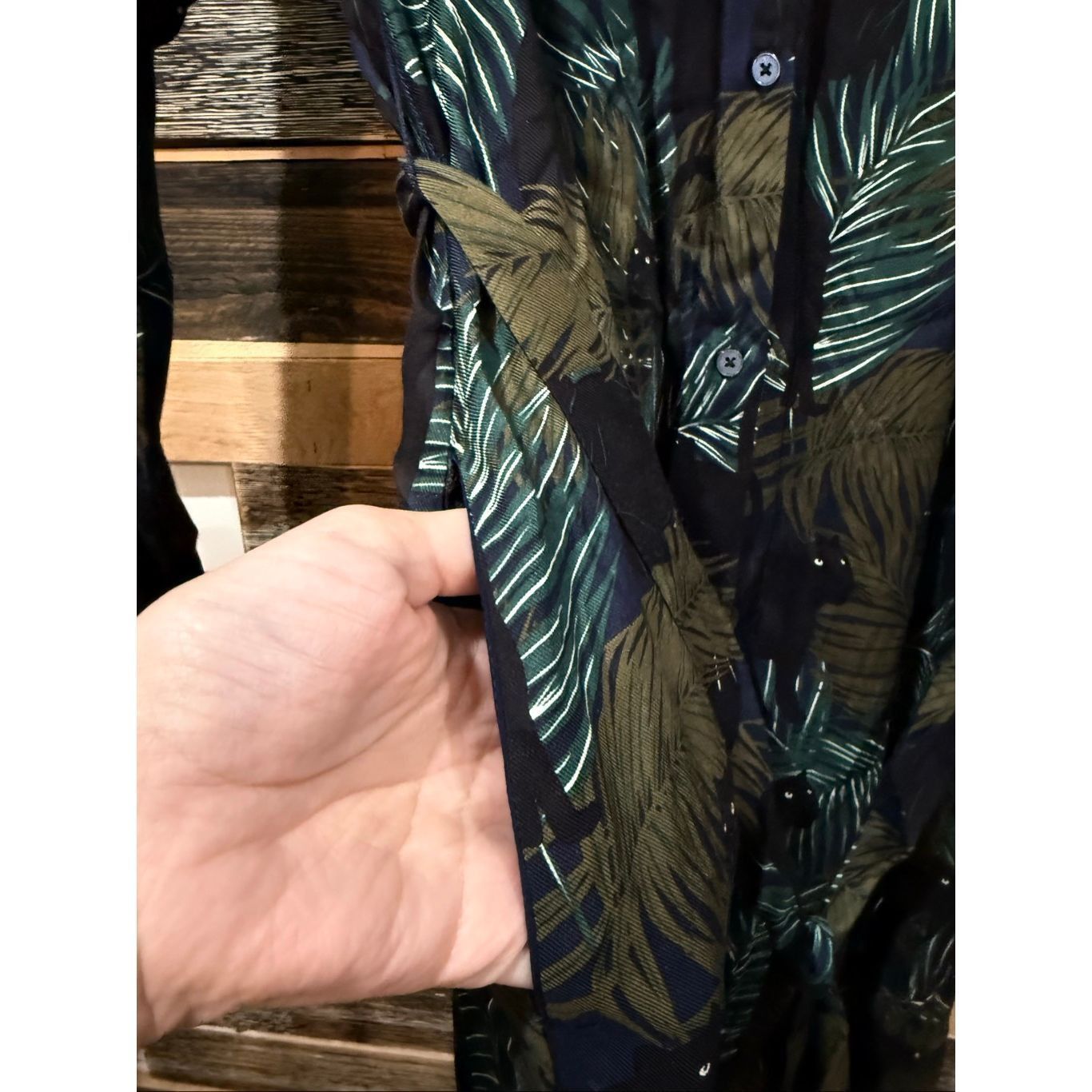 Boden Boden long-sleeve midi shirt dress panthers tropical print s Size M / US 6-8 / IT 42-44 - 6 Thumbnail