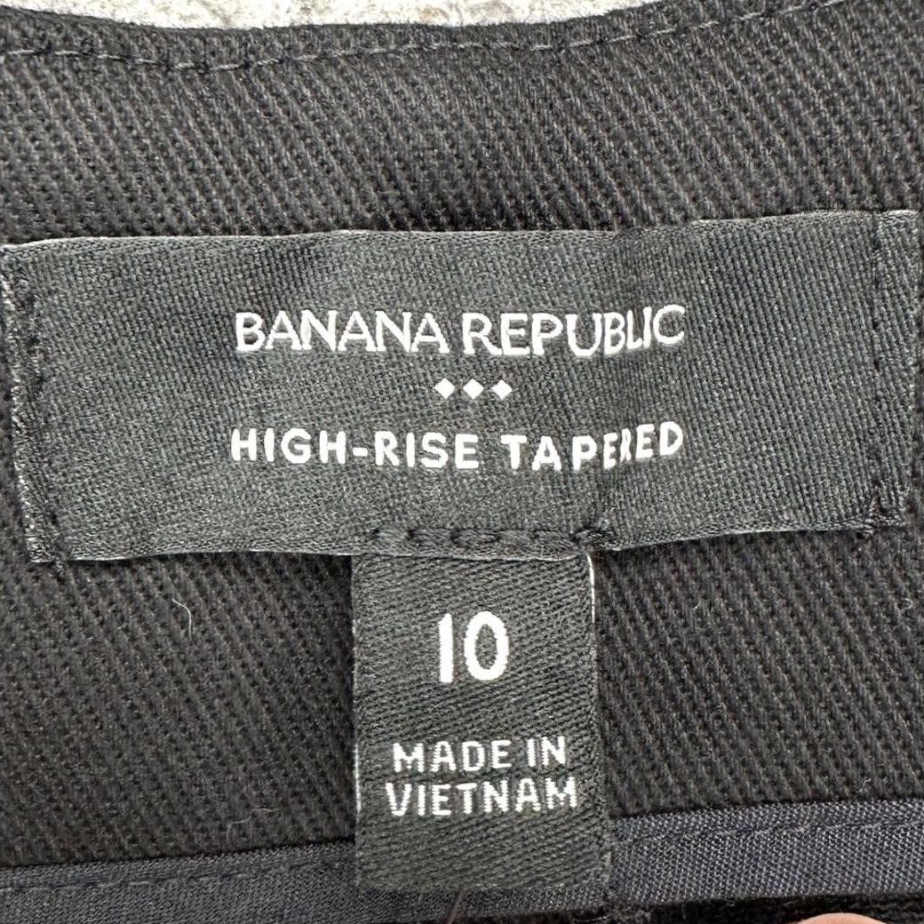 Banana Republic VINTAGE Banana Republic Pants? No, not vintage. Banana Republic Pull On Pants Women 10 Black High Rise Tapered Belted Pocket NEW Size 32" / US 10 / IT 46 - 3 Thumbnail