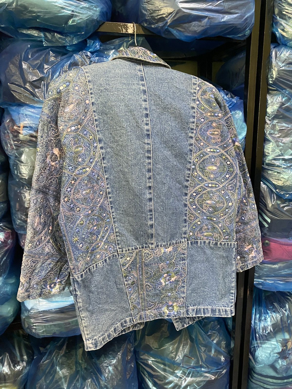 Indigo VINTAGE BOHO BORO SASHIKO JACKET MADE IN JAPAN Size US M / EU 48-50 / 2 - 9 Thumbnail