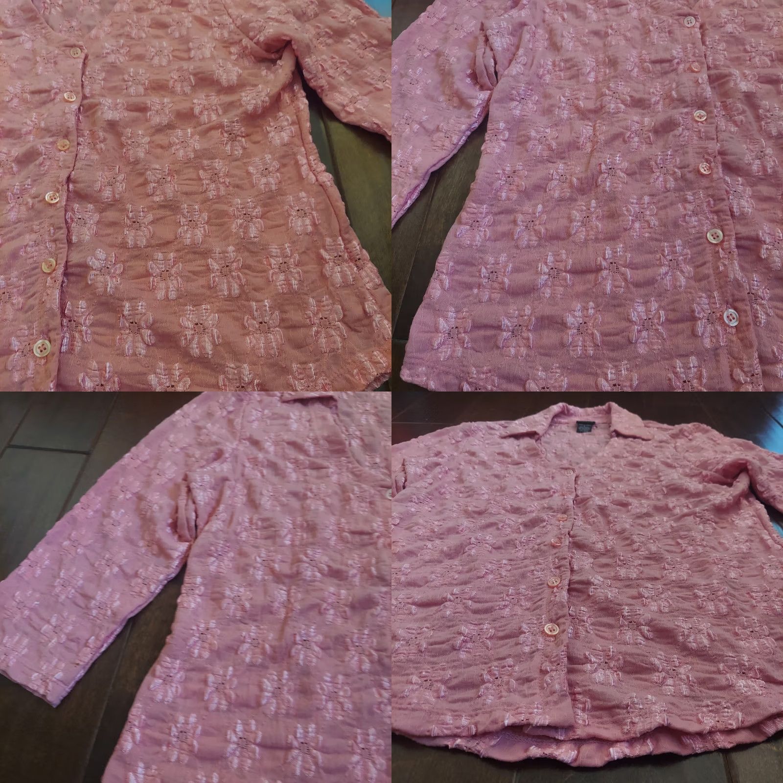 Vintage INC International Concepts Pink Floral Button Up Jacket L Women Size L / US 10 / IT 46 - 9 Thumbnail