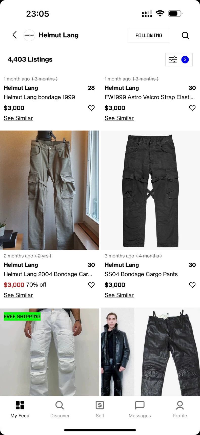 Helmut Lang HELMUT LANG Blue and white double pocket jeans Size US 32 / EU 48 - 5 Thumbnail