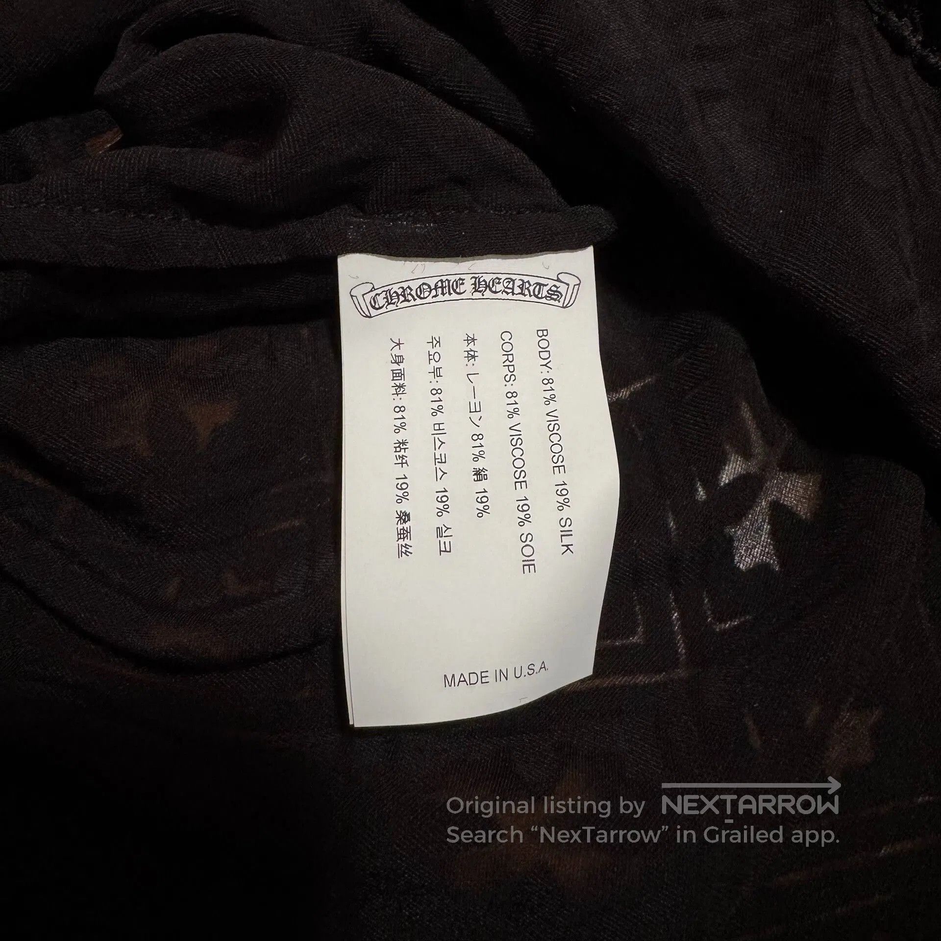 Chrome Hearts chrome hearts black velvet cross shirt. Size US M / EU 48-50 / 2 - 4 Thumbnail