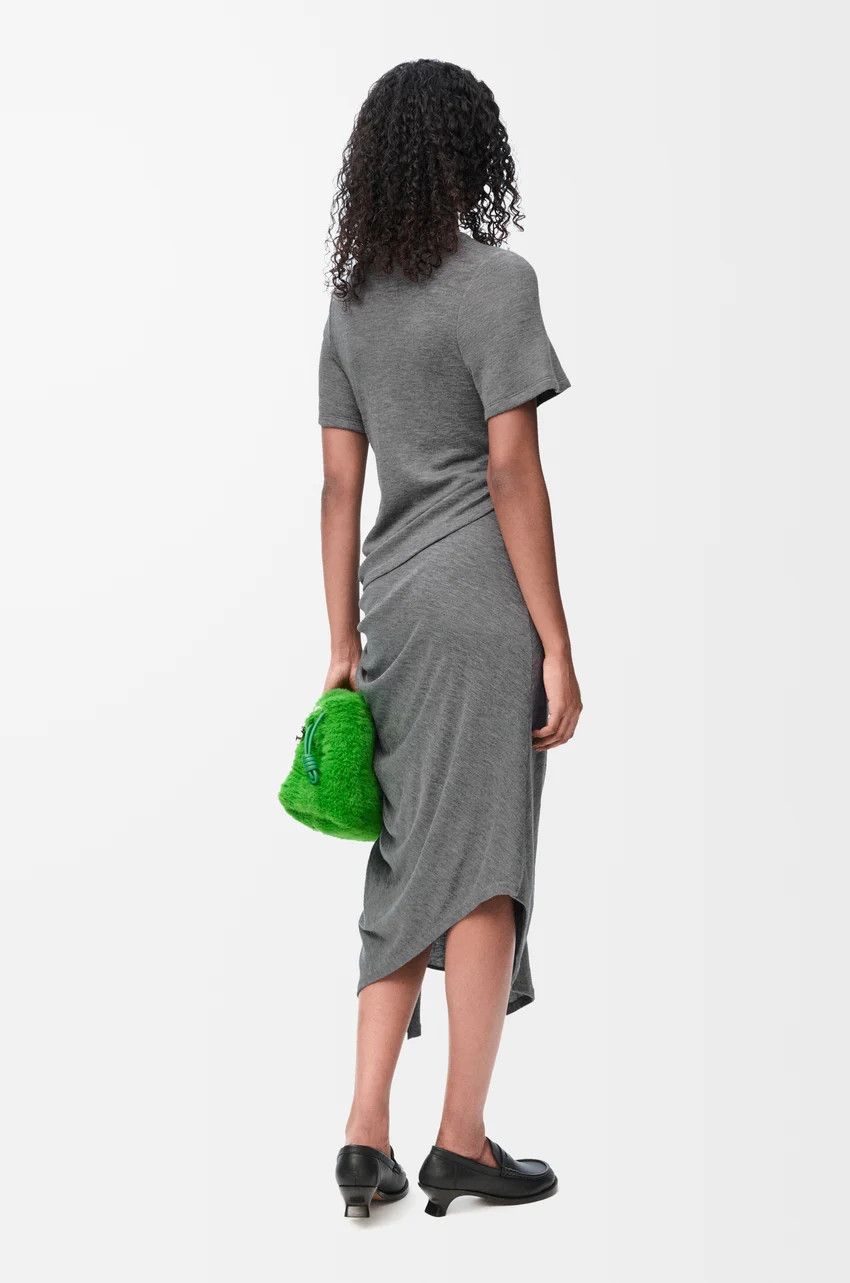Loewe o1loc1c0525 Draped Dress In Stretch in Grey Size XS / US 0-2 / IT 36-38 - 3 Thumbnail
