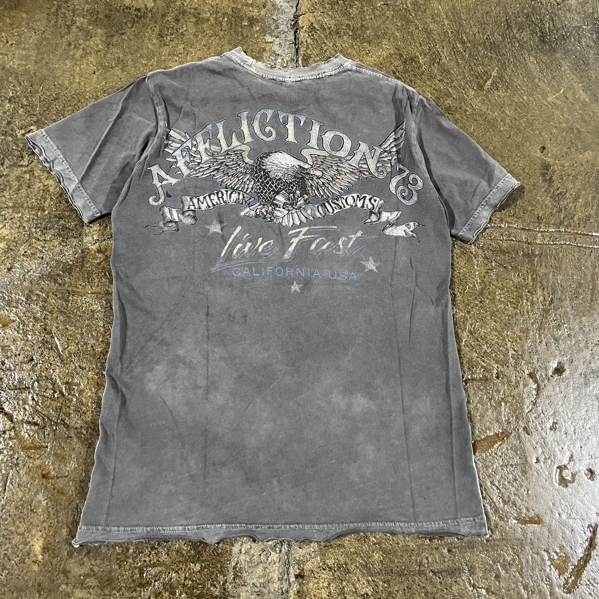 Affliction × Tapout × Vintage Crazy Y2K Affliction Biker Grunge Motorcycle Punk Tee Shirt Size US S / EU 44-46 / 1 - 5 Thumbnail
