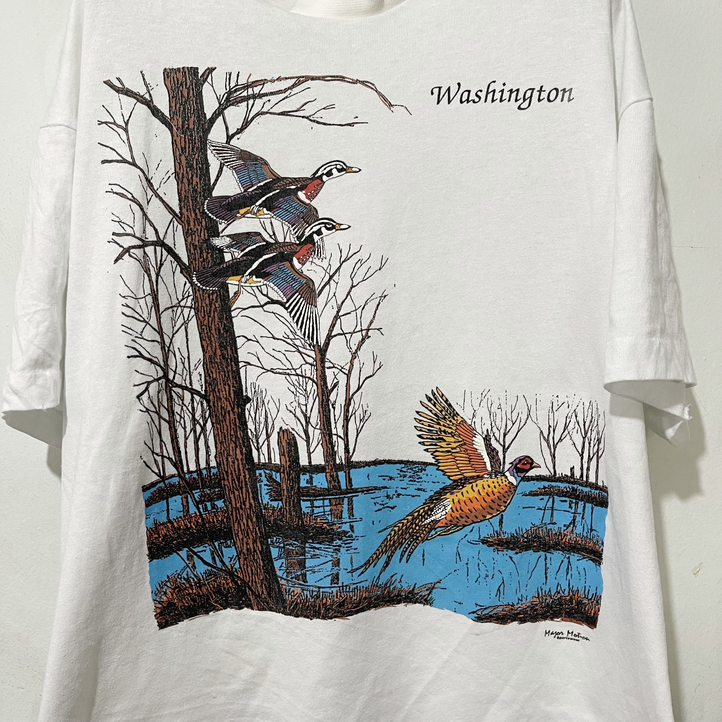 Vintage Vintage 90s Washington T-Shirt Size US XL / EU 56 / 4 - 2 Thumbnail