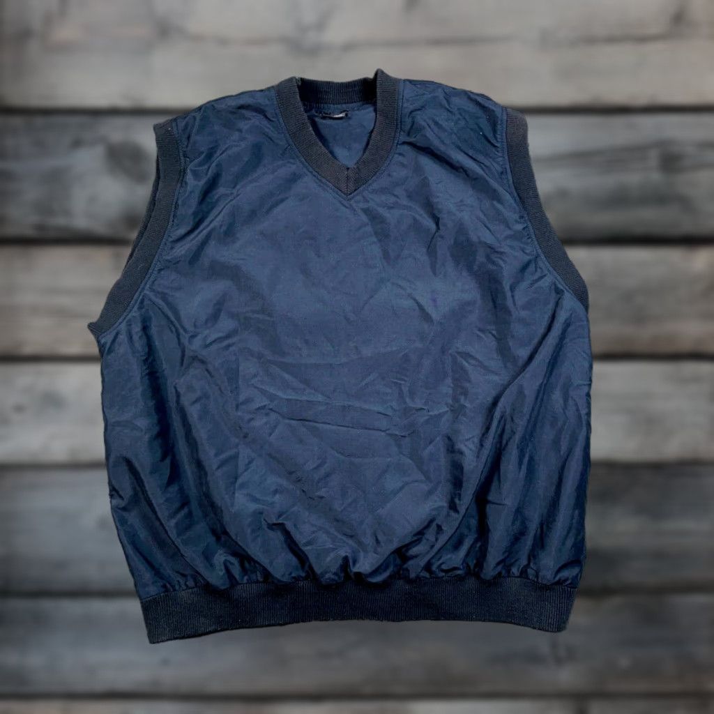 Nike Nike Golf V-Neck Windbreaker Vest Adult 2XL Black Lined Pullover Sports Ribbed Size US XXL / EU 58 / 5 - 1 Thumbnail