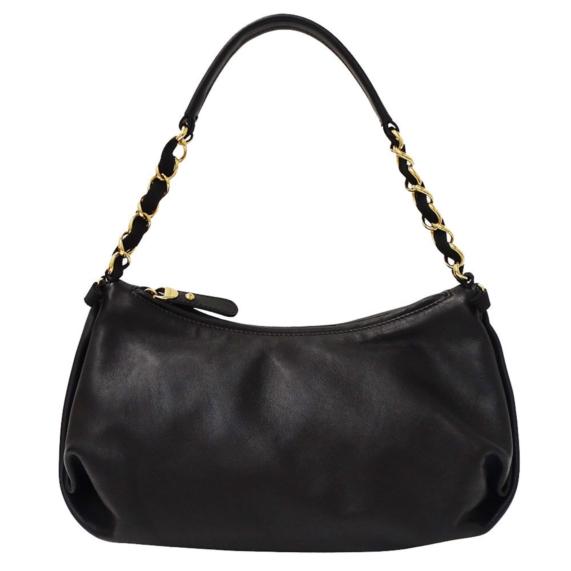 Salvatore Ferragamo Ferragamo Bag Women's Shoulder Leather Black Chain