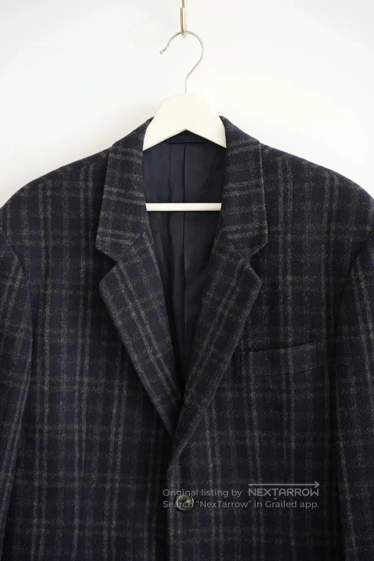 Yohji Yamamoto vintage yohji yamamoto navy plaid suit jacket. Size US S / EU 44-46 / 1 - 3 Thumbnail