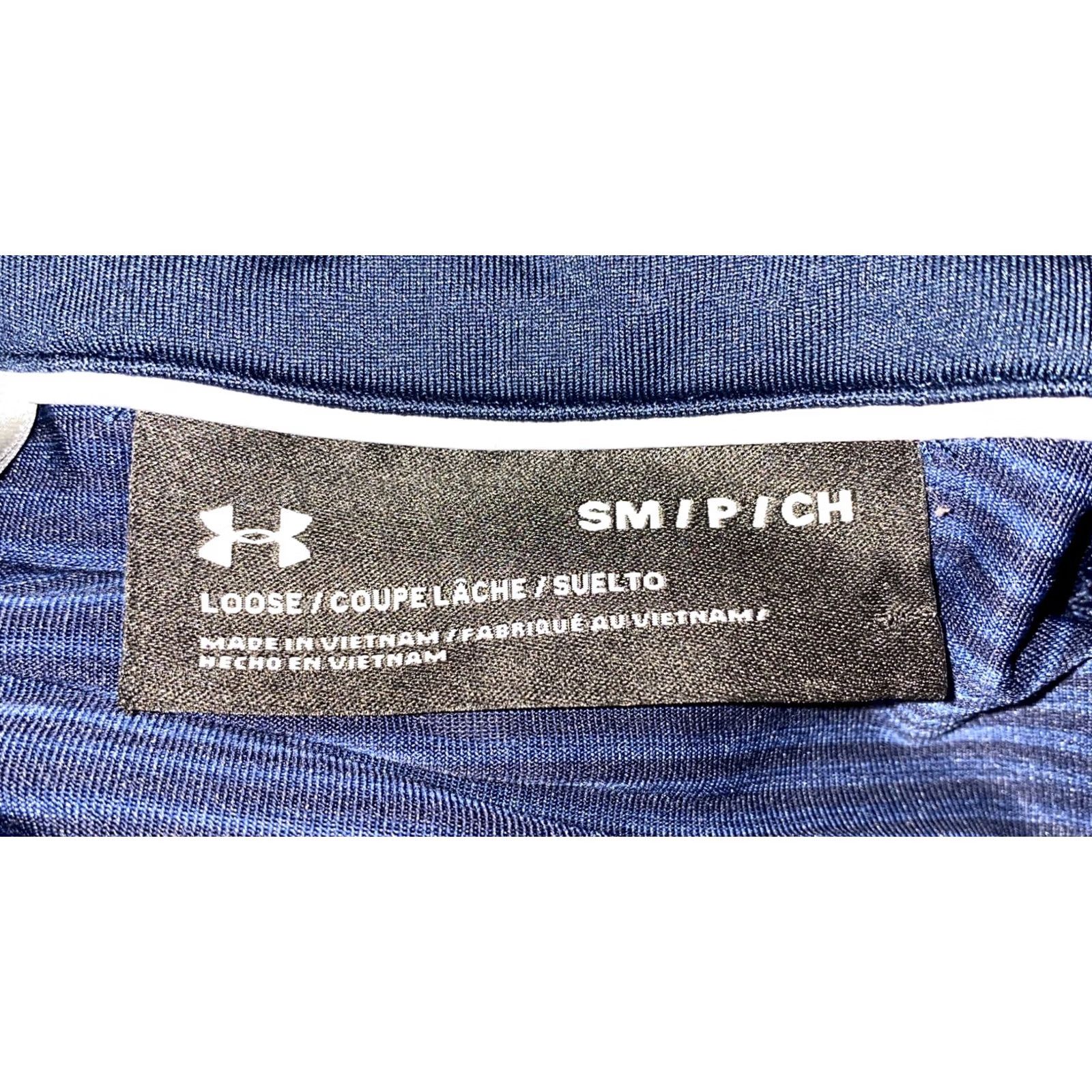 Under Armour Under Armour Mens Blue Striped 1/2 Zip Pullover Jacket S Mens Jacket Blue Striped Athletic 1/2 Zip Pullover Under Armour Mens Size S Size US S / EU 44-46 / 1 - 6 Thumbnail