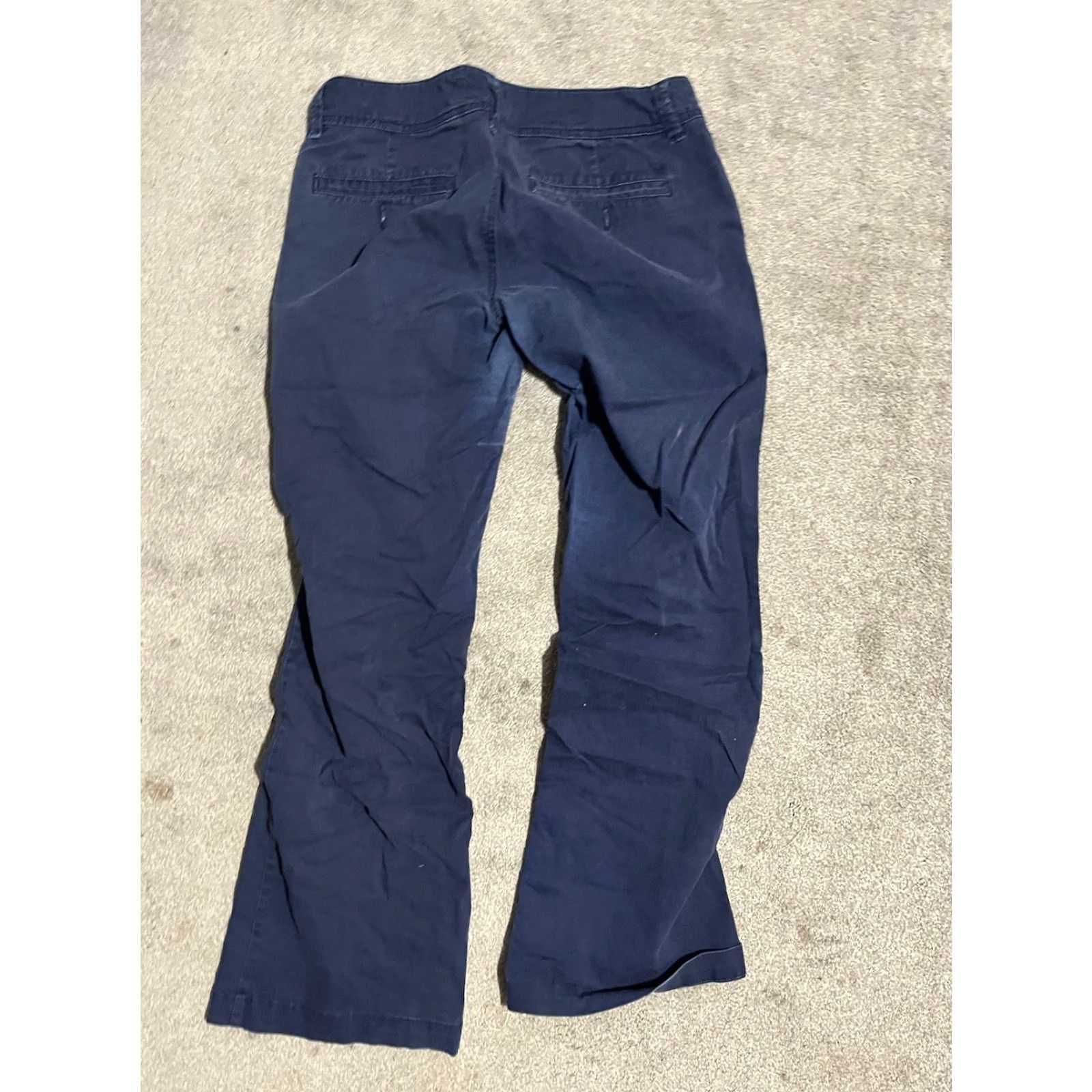 American Eagle Outfitters American Eagle Outfitters Pants Women Size 6 Navy Blue Solid Cotton Lightweight Casual Boot Cut Regular Rise Mid Lightweight Casual Women Pants Size 28" / US 6 / IT 42 - 3 Thumbnail