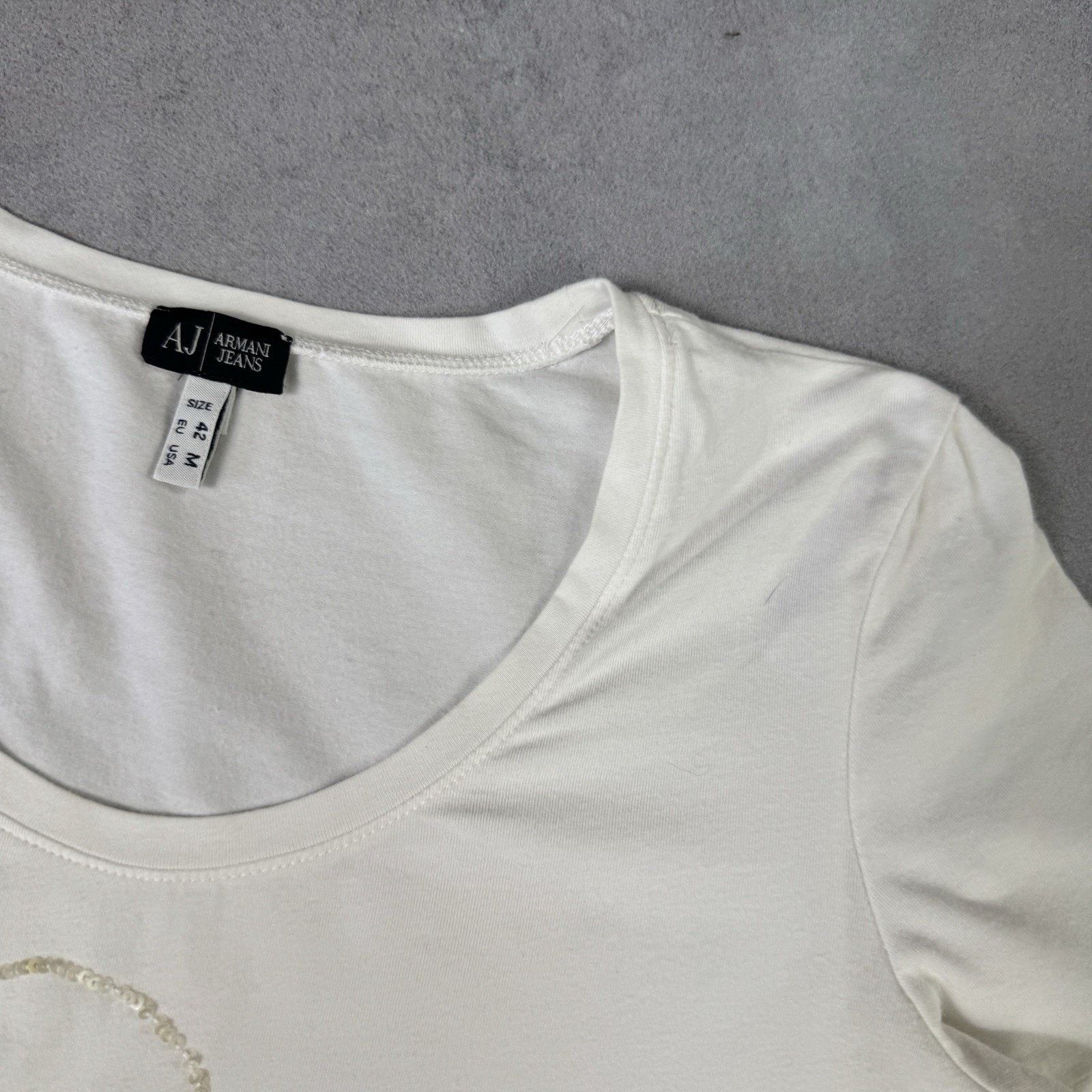 Armani Armani Jeans Logo Women T Shirt Size M White Size M / US 6-8 / IT 42-44 - 3 Thumbnail