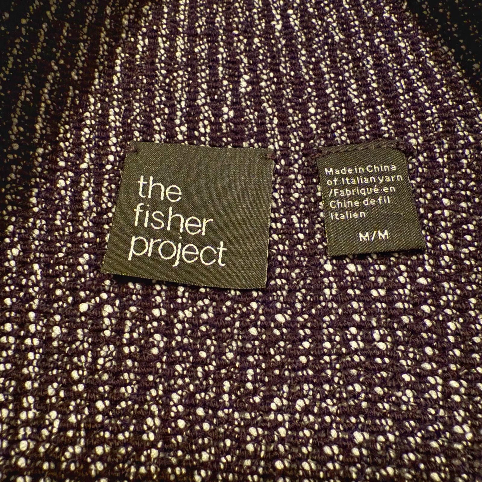 Eileen Fisher The Fisher Project Mock Neck Crop Sweater Gray Black Medium Size M / US 6-8 / IT 42-44 - 3 Thumbnail