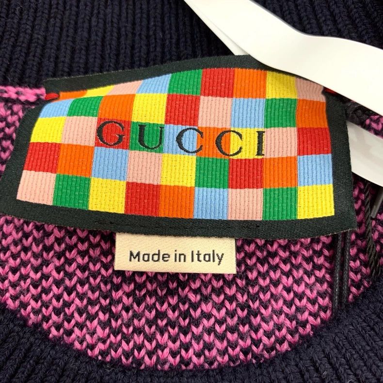 Gucci Gucci Double G full print wool mixed cotton pink round-neck Size US S / EU 44-46 / 1 - 5 Thumbnail