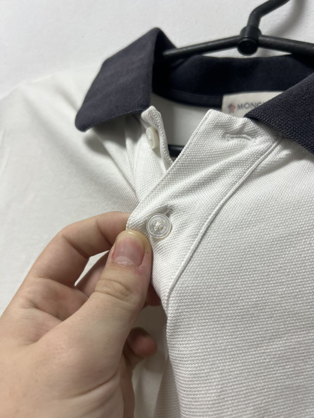 Moncler Moncler Polo Shirt Classic Logo Vintage Designer Size US XL / EU 56 / 4 - 9 Thumbnail