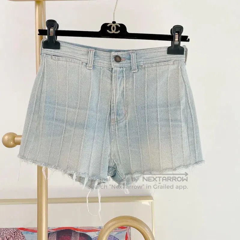 Yves Saint Laurent YSL Summer Blue Cotton Women's Shorts . Size 23" - 1 Thumbnail