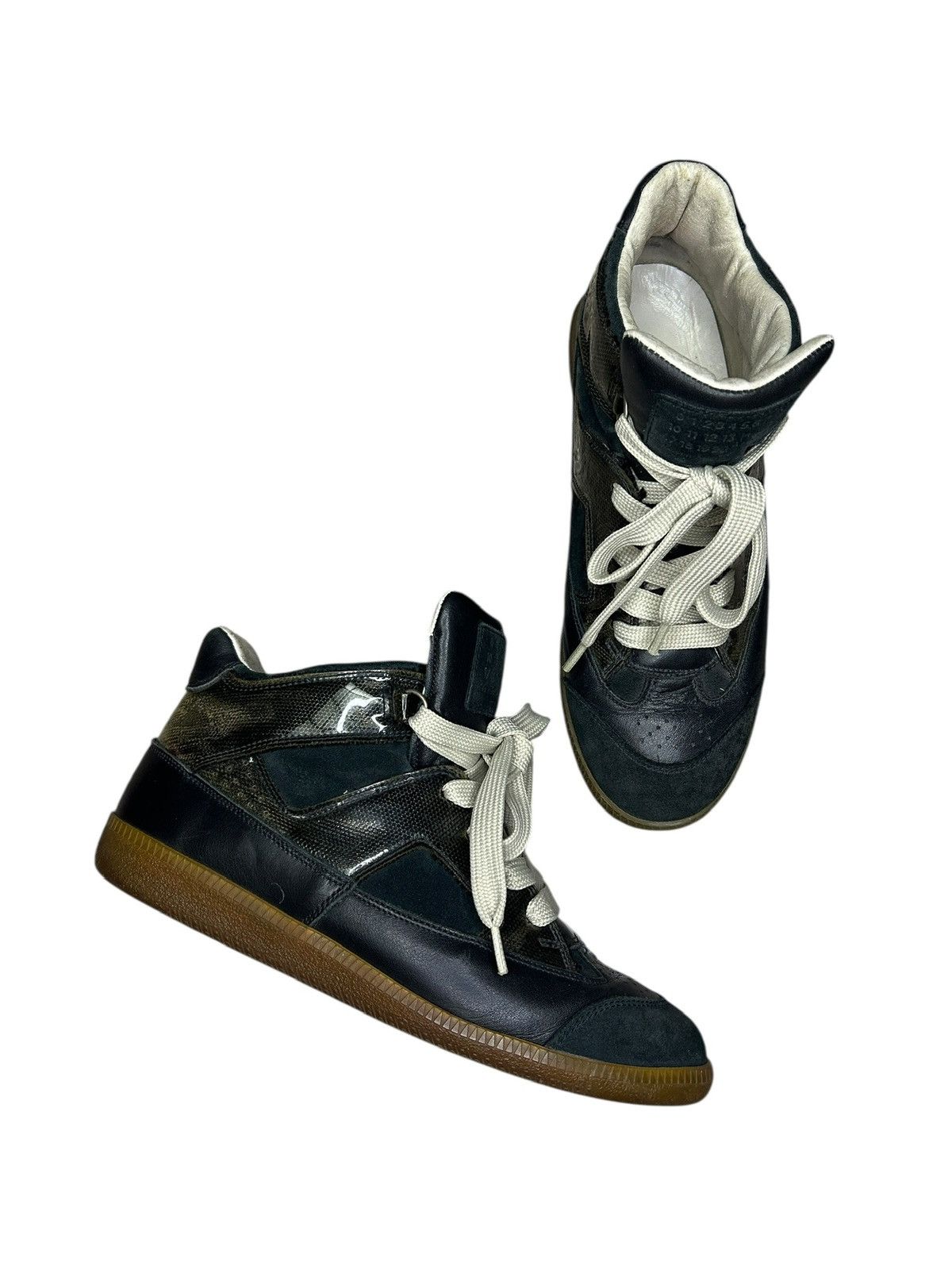 Paneled Hi-Top Sneakers