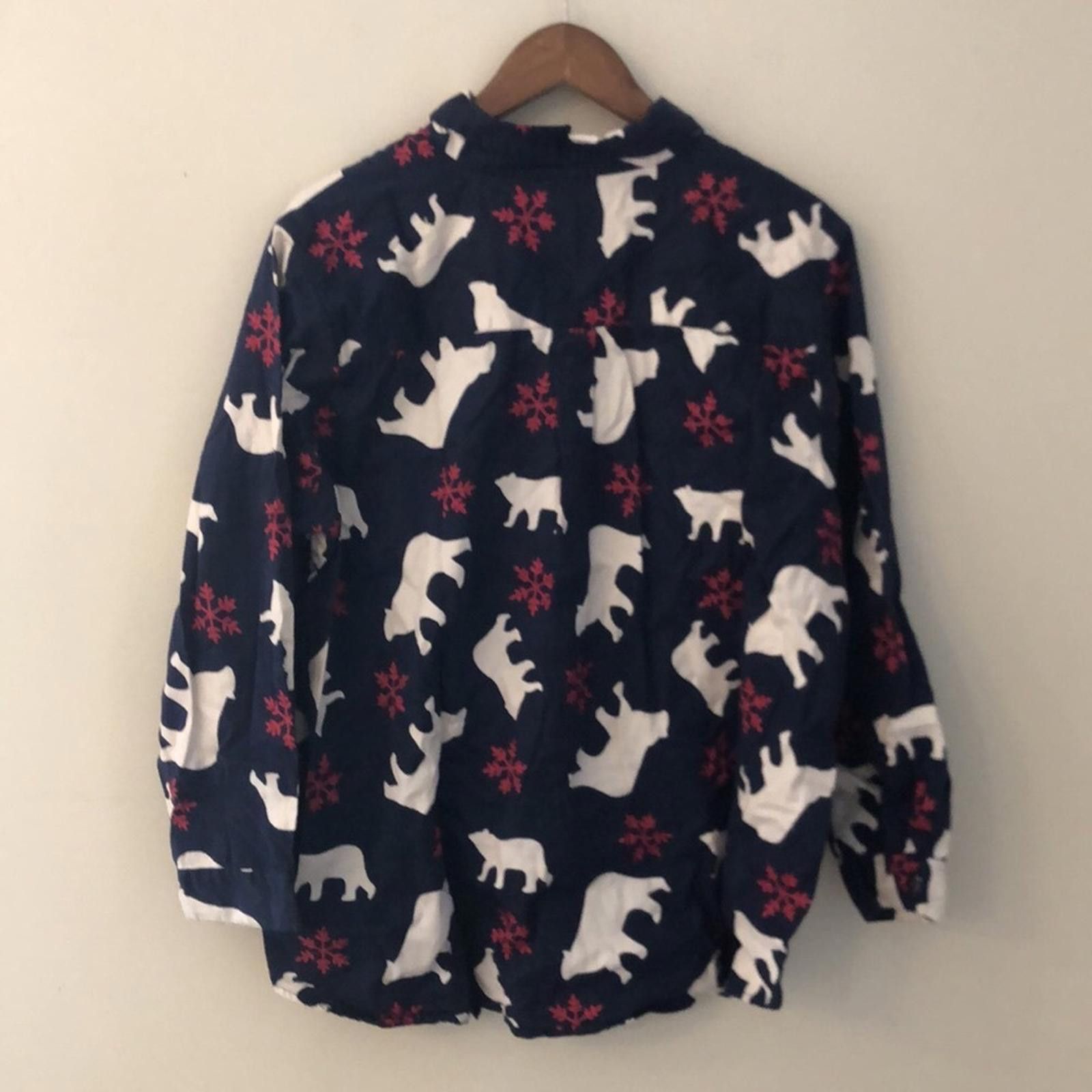 Other All American Comfort Polar Bear Snowflake button up shirt 1X Size XL / US 12-14 / IT 48-50 - 2 Thumbnail