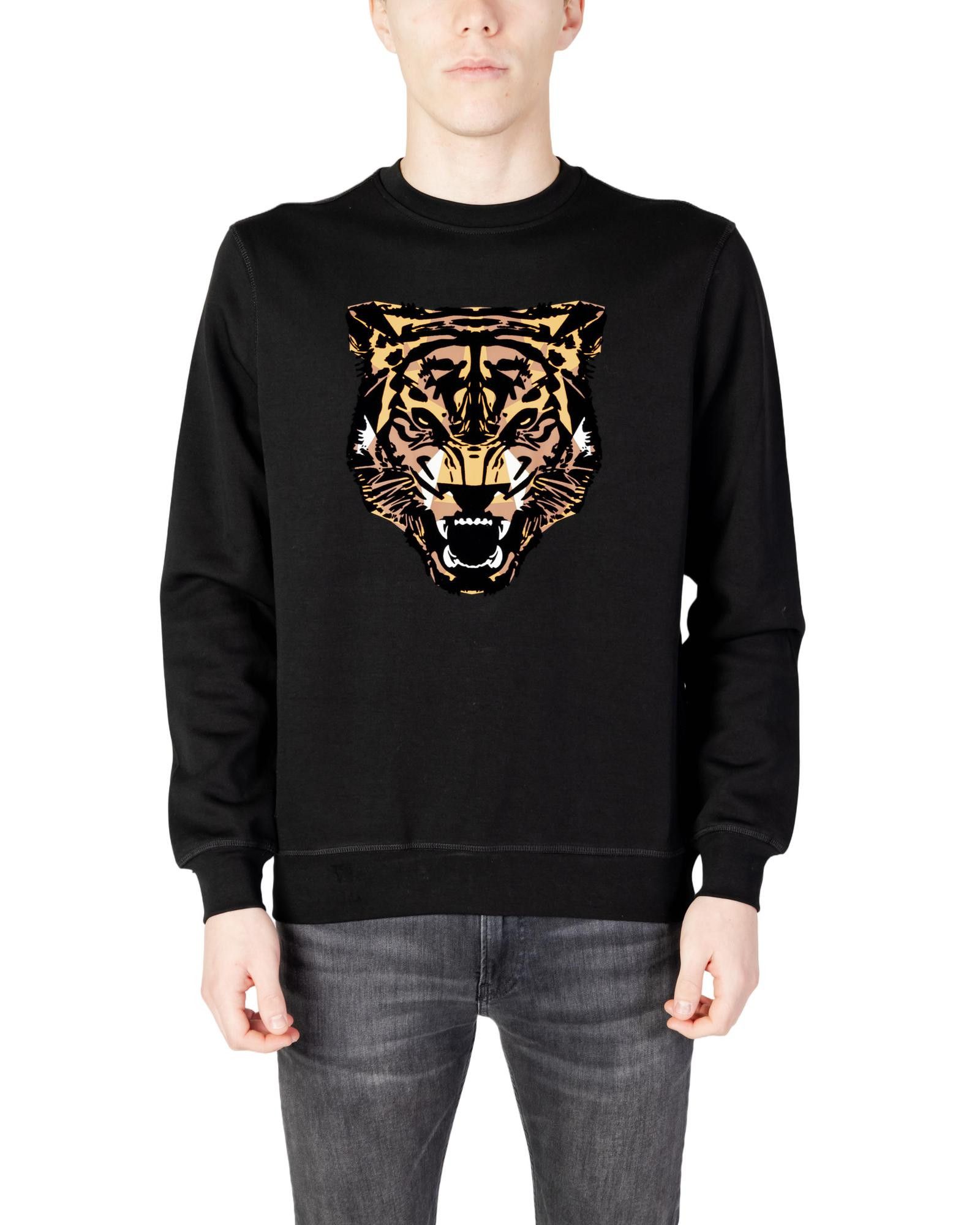 image of Antony Morato Cotton Blend Long Sleeve Sweatshirt in Black, Men's (Size XL)