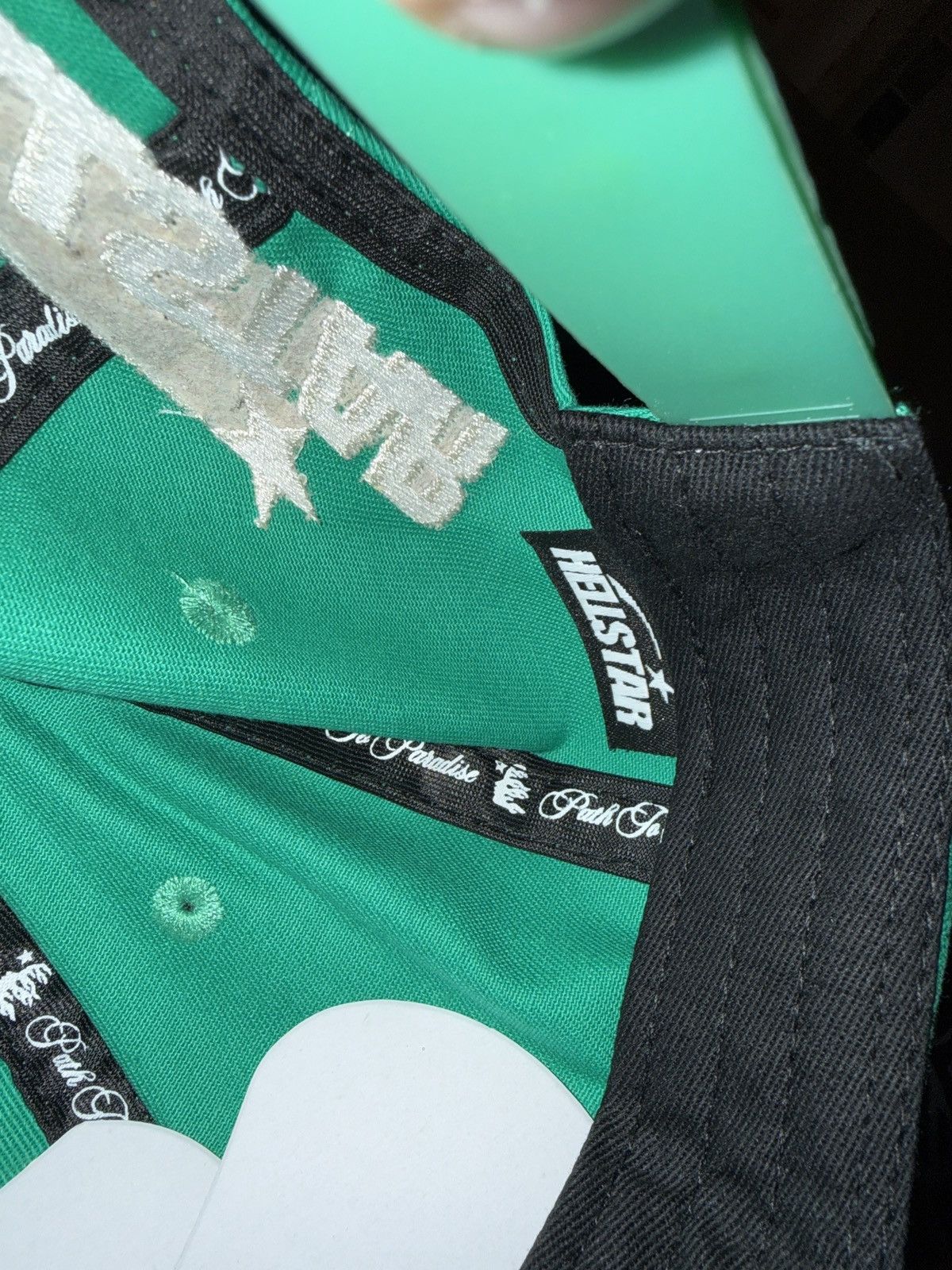 HELLSTAR Hellstar OG Logo Rhinestones Snapback “Green” Size ONE SIZE - 7 Thumbnail