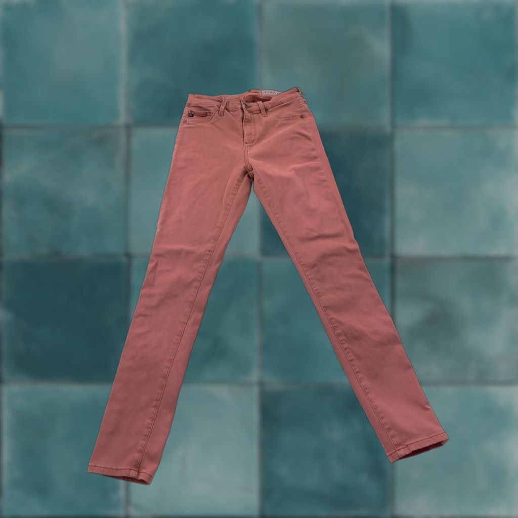 Vintage AG Adriano Goldschmied Jeans Womens 26 Red The High Rise Abby Ankle Skinny Size 26" / US 2 / IT 38 - 1 Thumbnail
