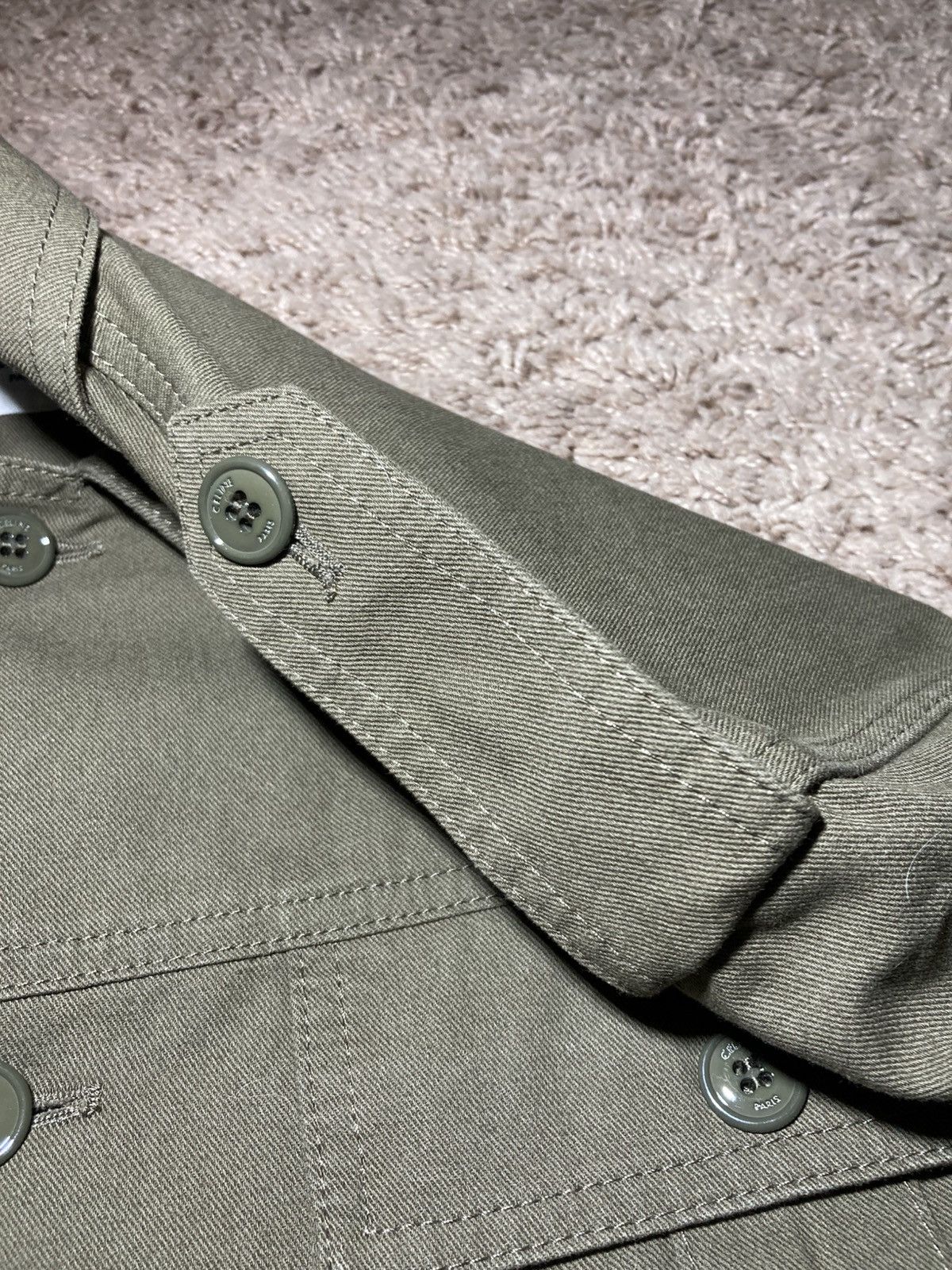 Celine SS24 Celine Saharienne Military Jacket 46 2024 Hedi Slimane Size US S / EU 44-46 / 1 - 6 Thumbnail