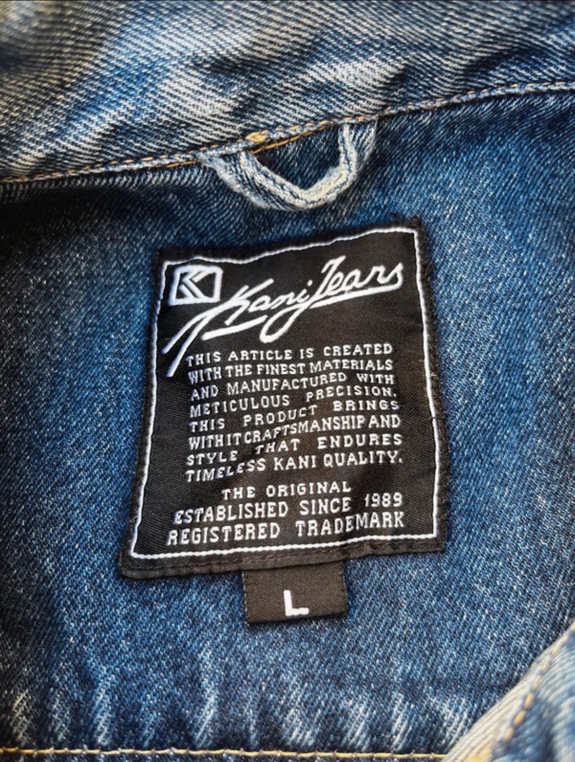 Karl Kani Karl Kani Jeans Beautiful Faded Vintage 90's Denim Jacket Size US L / EU 52-54 / 3 - 6 Thumbnail