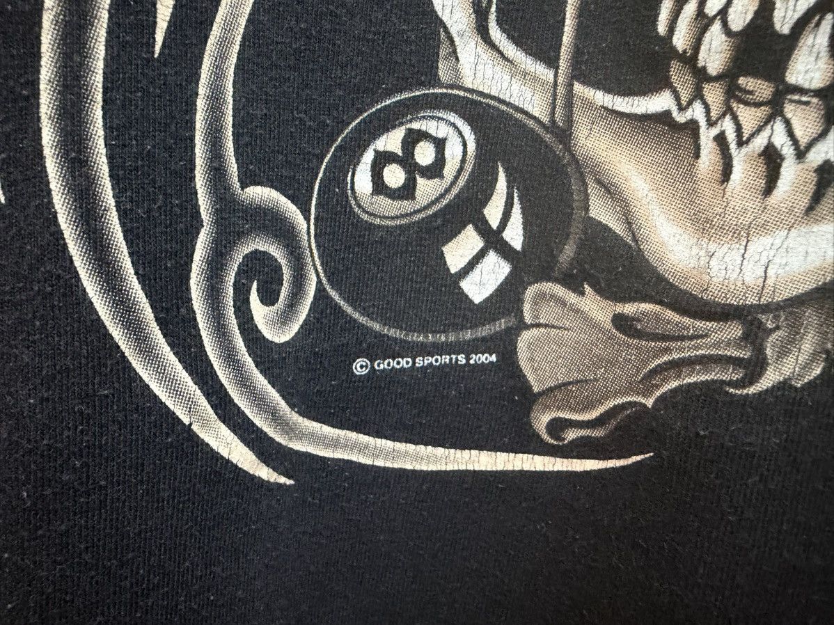 Vintage VINTAGE Y2K MAD HATTER LUCKY 8 SKULL TATTOO ART TEE Size US XXL / EU 58 / 5 - 6 Thumbnail
