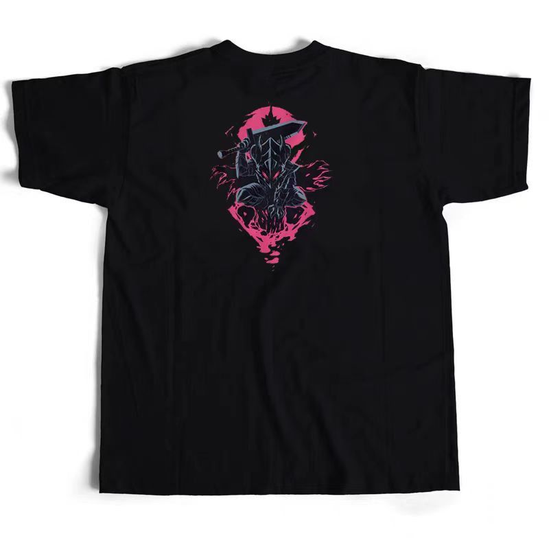 Japanese Brand × Vintage Black Loose Printed Short Sleeve T-Shirt Size US M / EU 48-50 / 2 - 2 Thumbnail