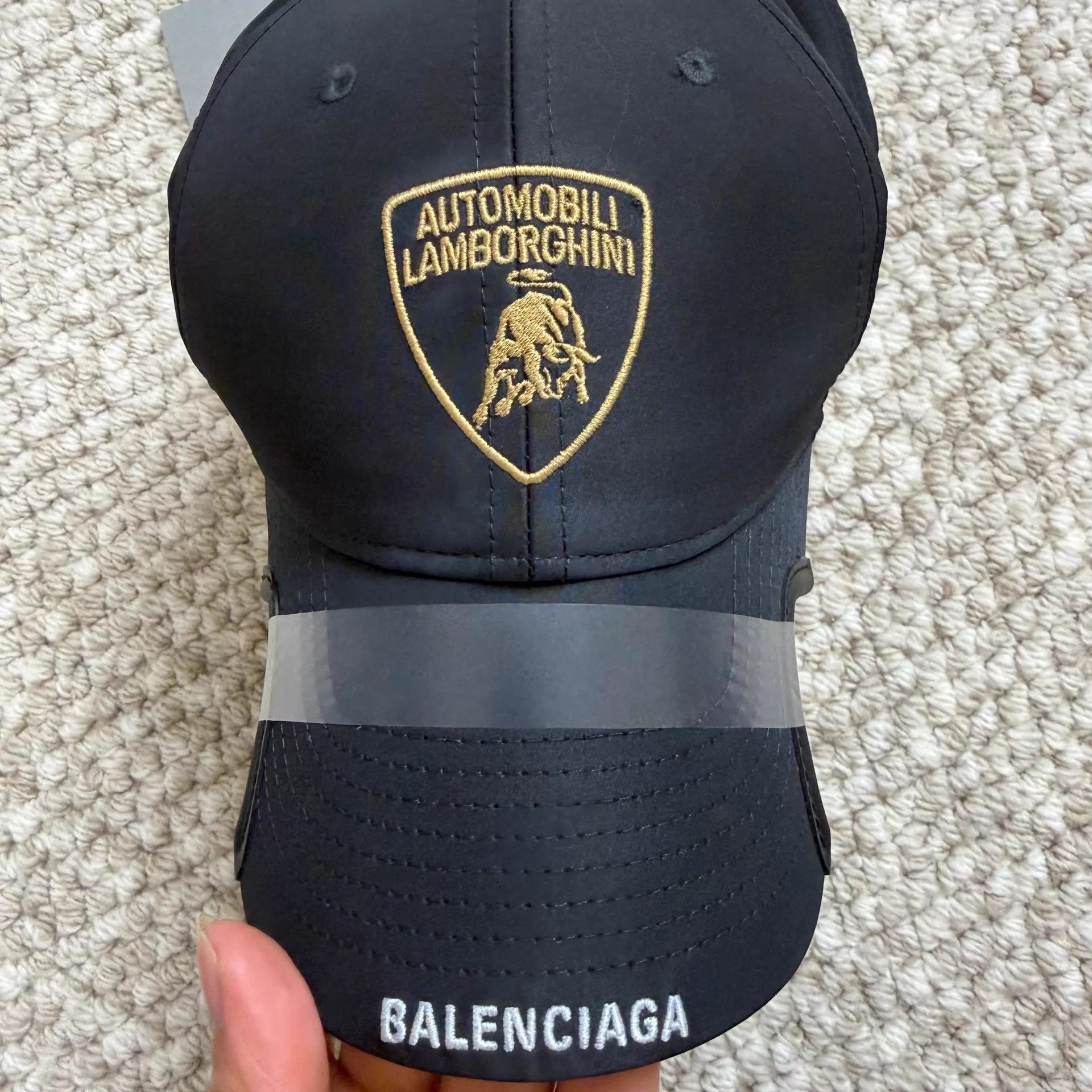 Balenciaga Balenciaga unisex polyester visor cap black L Size ONE SIZE - 3 Thumbnail