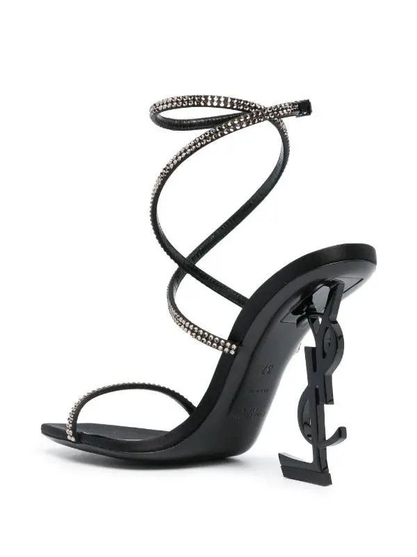 Saint Laurent Paris o1b1hav110125 Opyum Sandals in Black Size US 9.5 / IT 39.5 - 3 Thumbnail