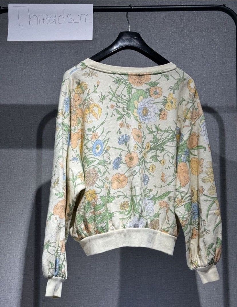 Gucci GUCCI EMBROIDERED FLORAL-PRINT COTTON-JERSEY SWEATSHIRT Size M / US 6-8 / IT 42-44 - 4 Thumbnail