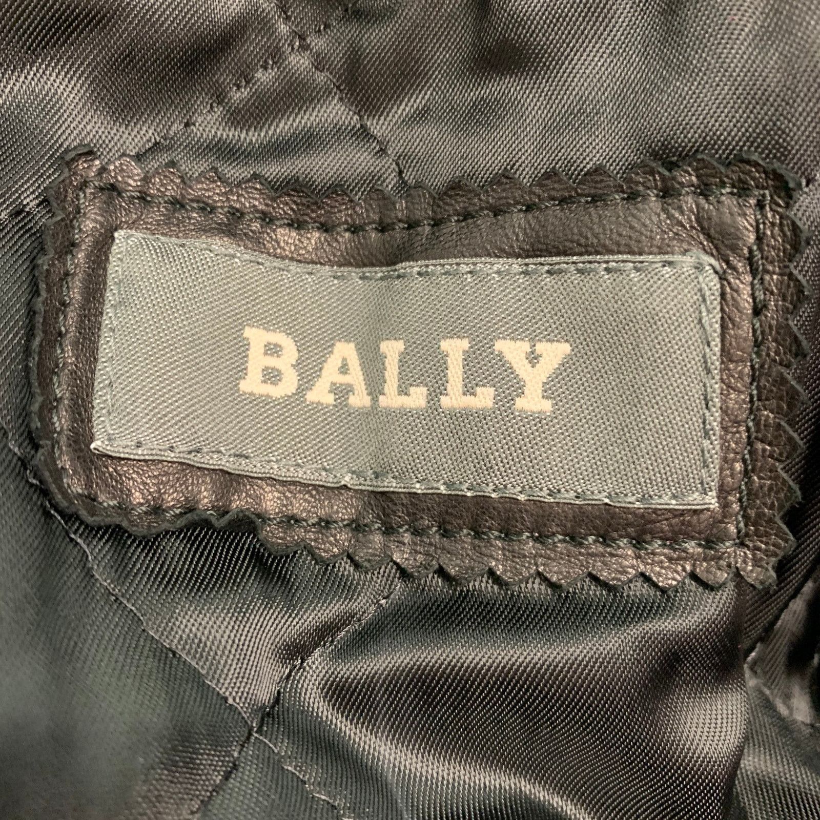 Bally BALLY Size 48 Black Leather Zip Buttons Coat Size US XXL / EU 58 / 5 - 5 Thumbnail