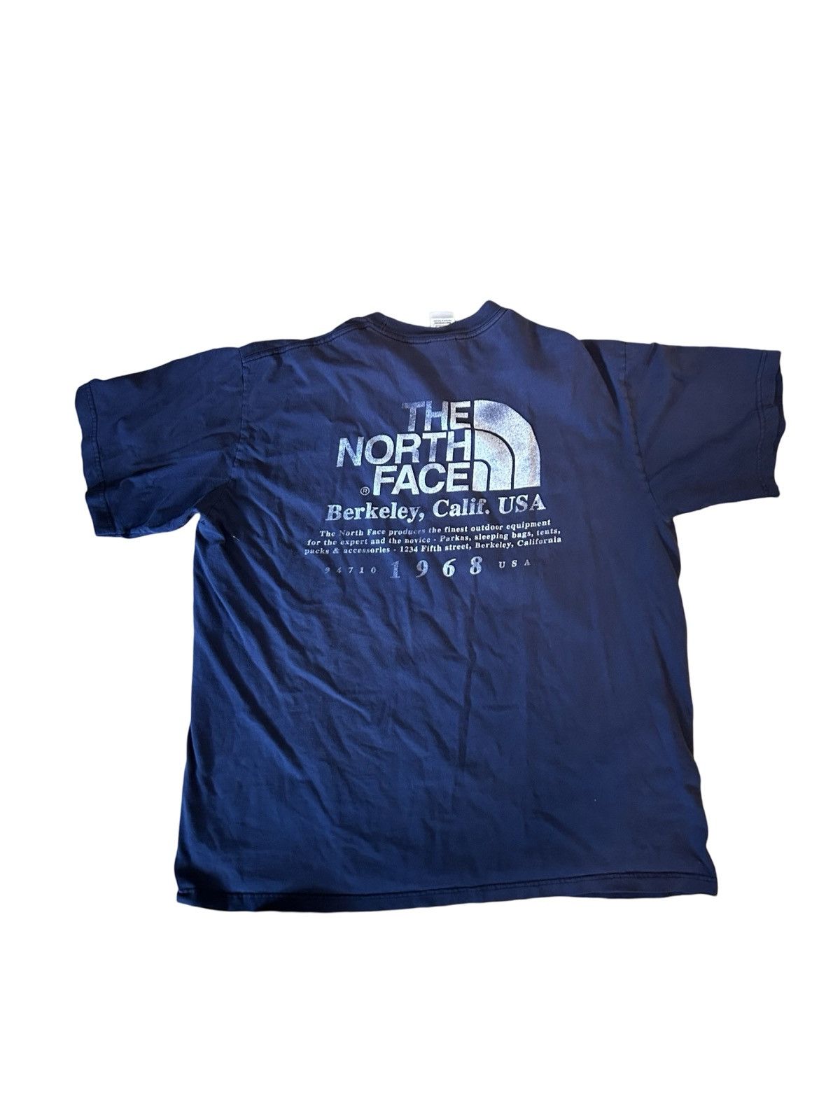 The North Face × Vintage VINTAGE THE NORTH FACE NAVY LOGO TES Size US M / EU 48-50 / 2 - 1 Thumbnail