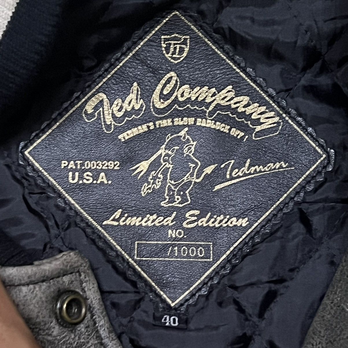 Tedman Vintage Rare Ted Company Leather Varsity Jacket Size US M / EU 48-50 / 2 - 9 Thumbnail